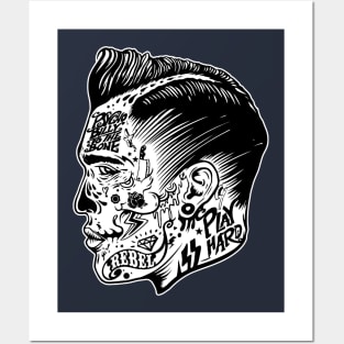 psychobilly face Posters and Art